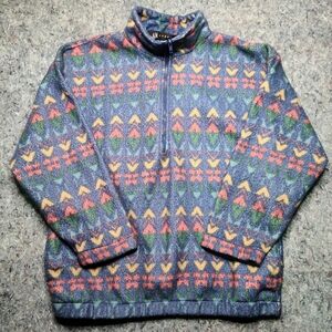 vtg Aztec western fleece jacket